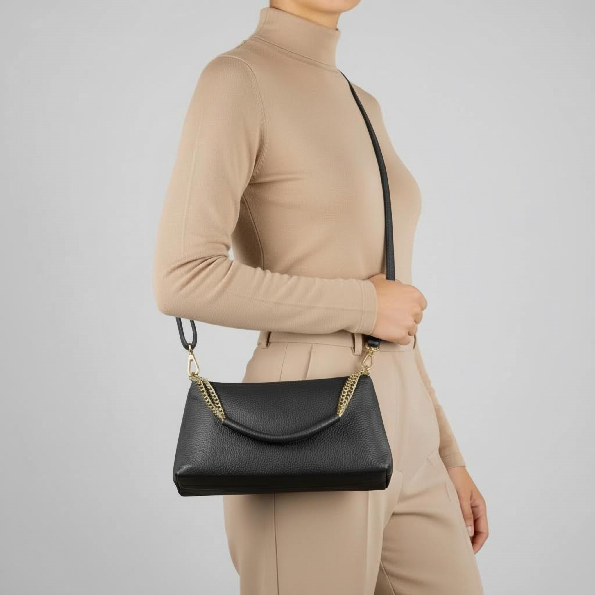 Italian Genuine Calf Leather Crossbody Bag 171522
