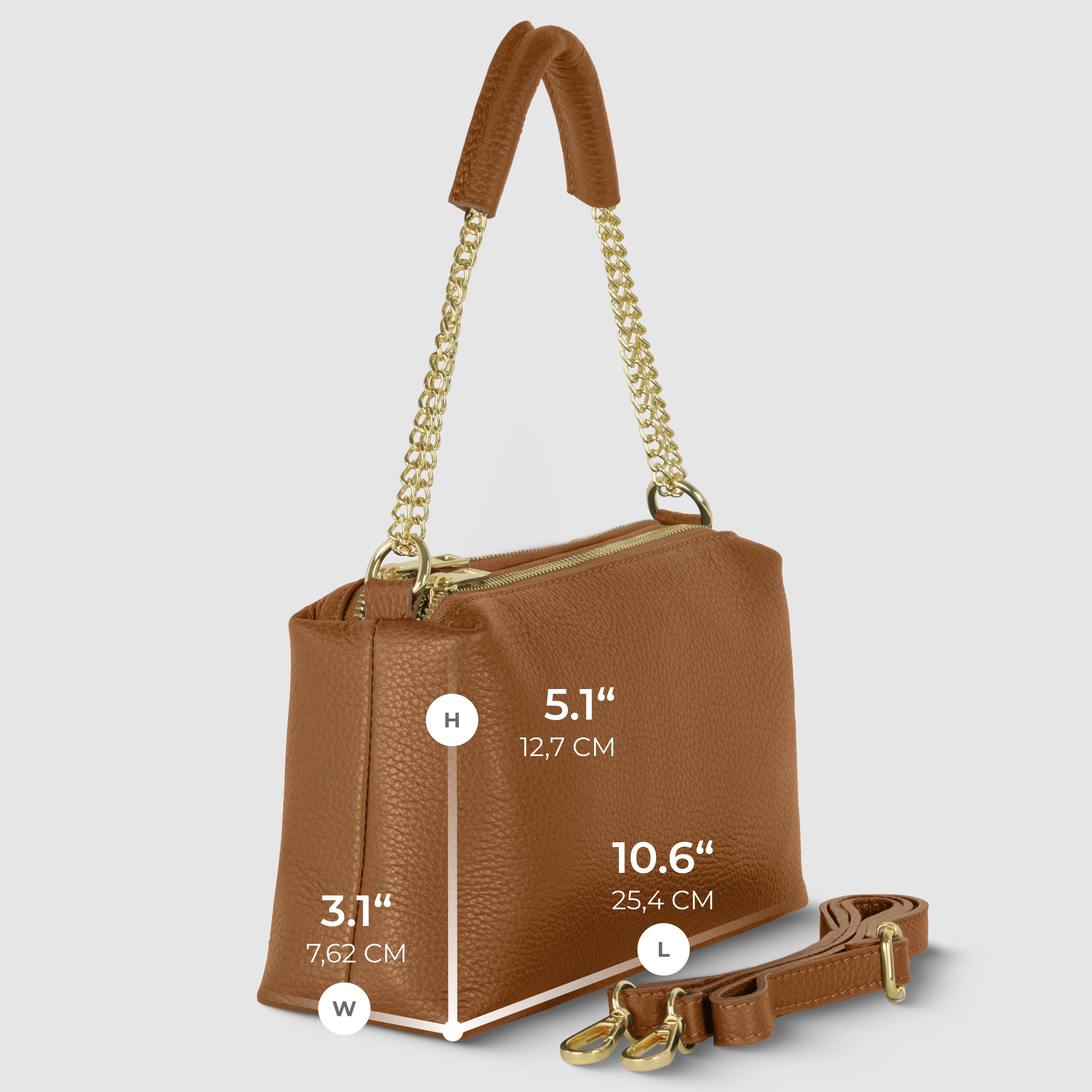 Italian Genuine Calf Leather Crossbody Bag 171522