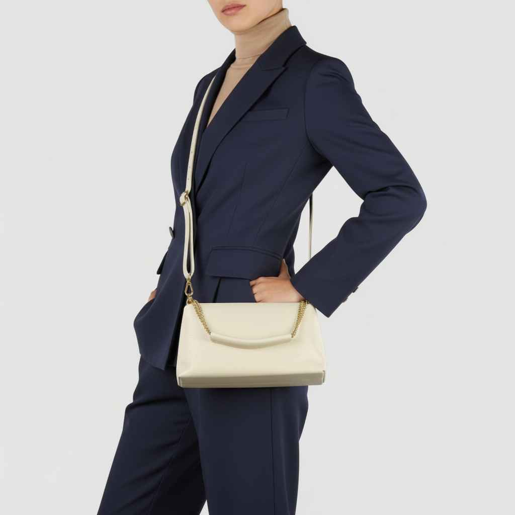 Italian Genuine Calf Leather Crossbody Bag 171522