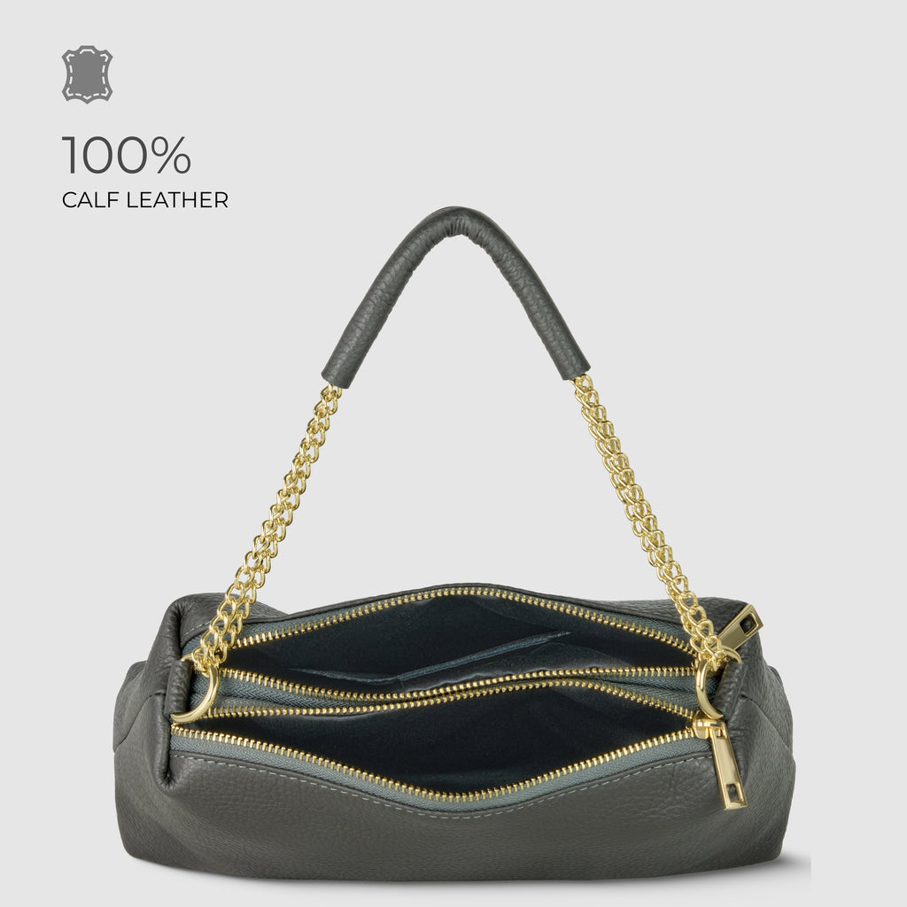 Italian Genuine Calf Leather Crossbody Bag 171522