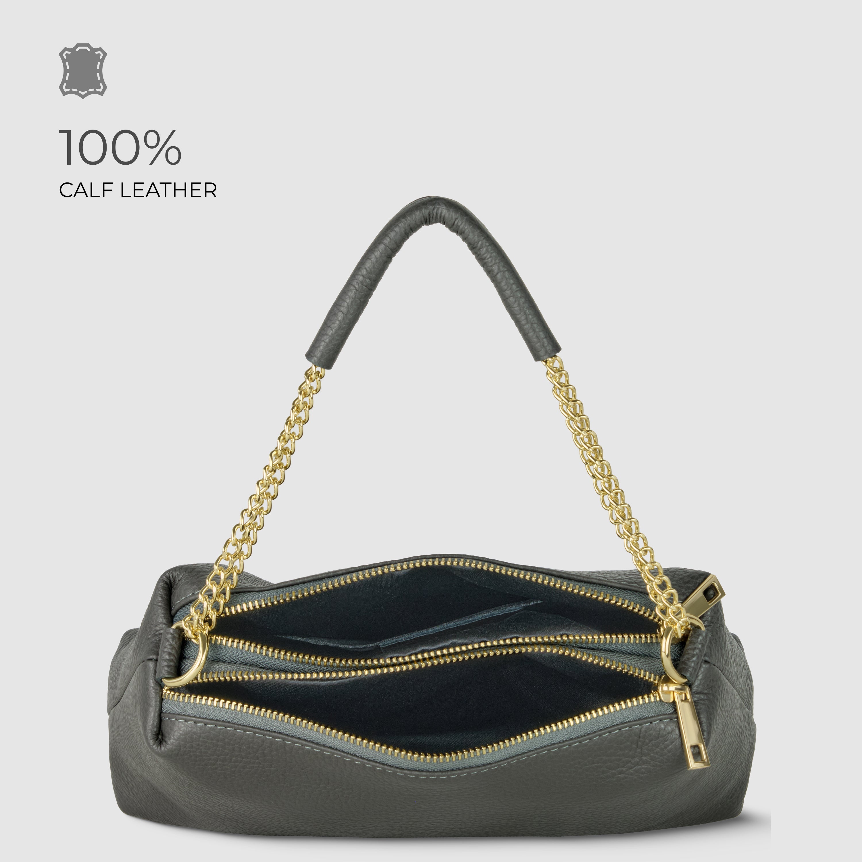 Italian Genuine Calf Leather Crossbody Bag 171522