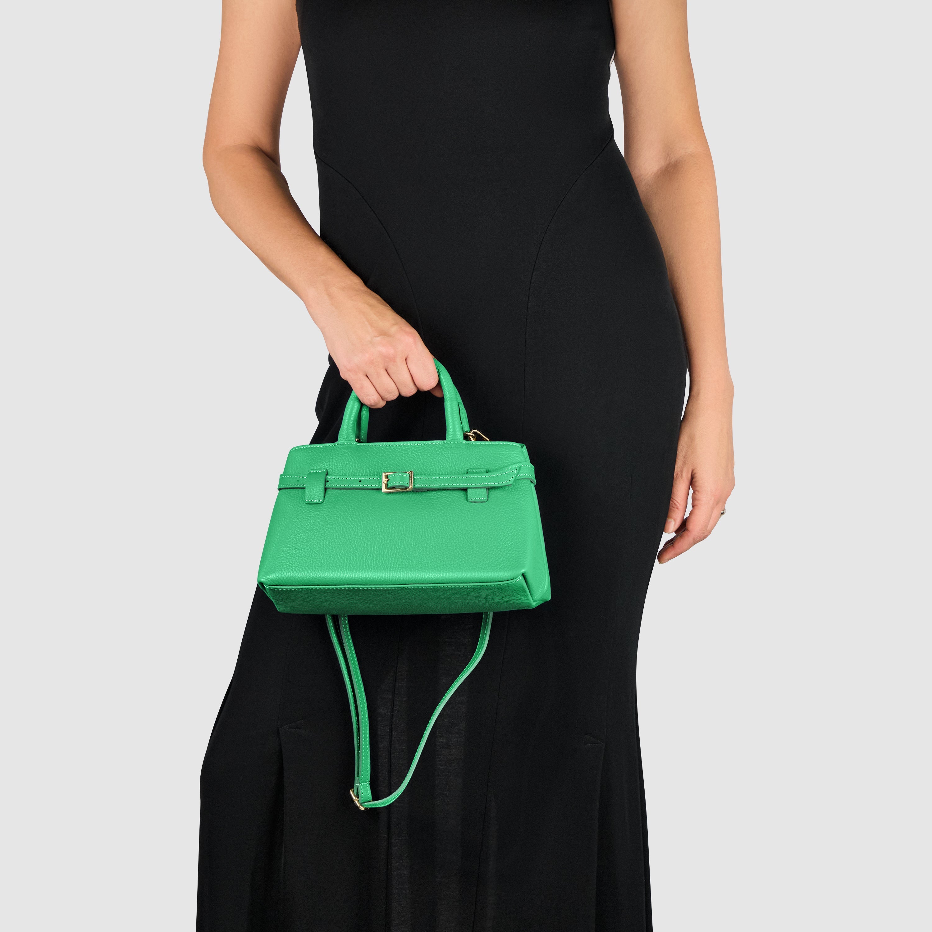 Italian Genuine Calf Leather Top-Handle Bag 252352