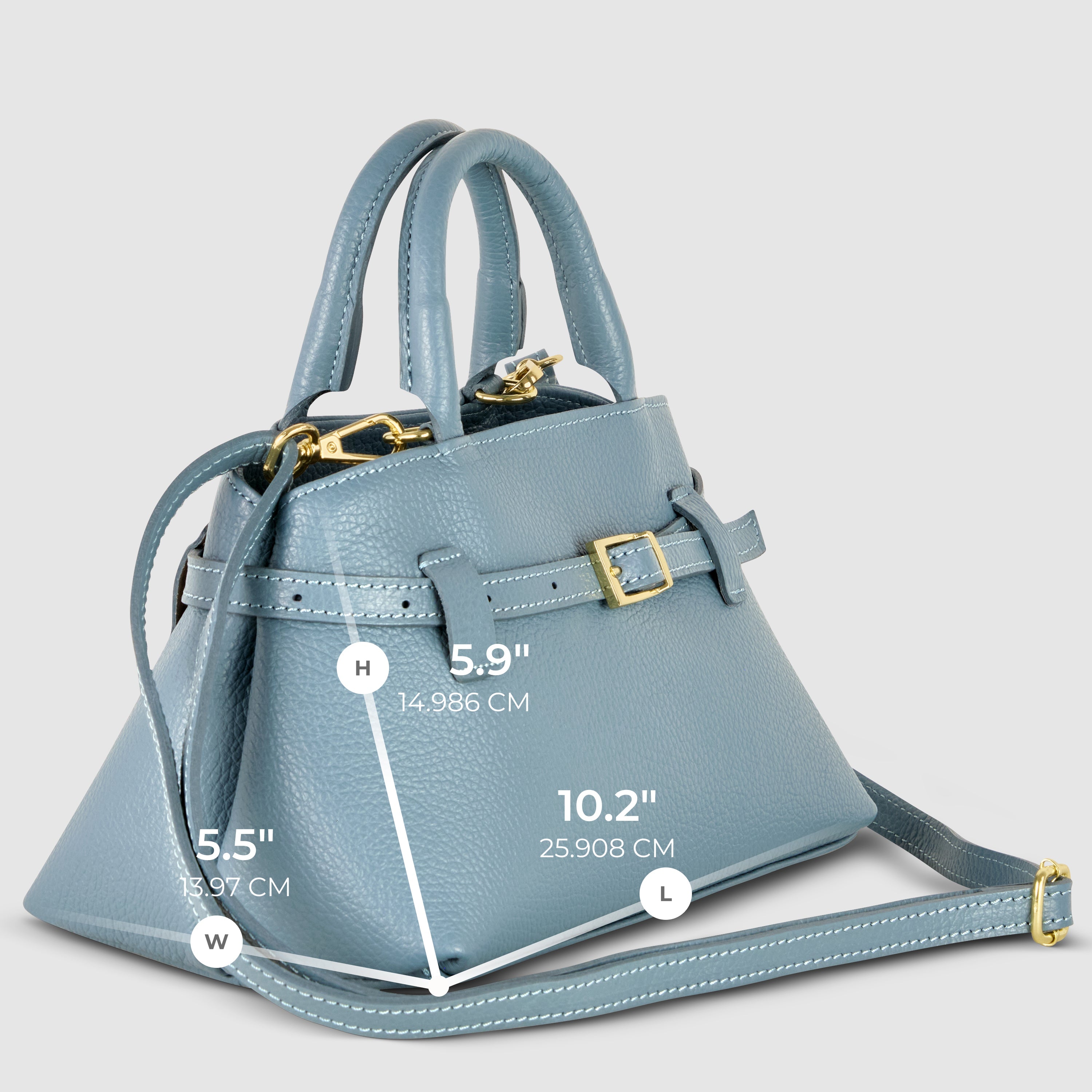 Italian Genuine Calf Leather Top-Handle Bag 252352