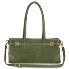 Italian Genuine Suede & Full-Grain Leather Shoulder Bag | Lodi