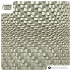 Italian Genuine Basketweave-Embossed Metallic Suede Top-Handle Bag | Treviso