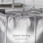 Italian Genuine Metallic Calf Leather Tote Bag 201718