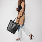 Italian Genuine Metallic Calf Leather Tote Bag 201718