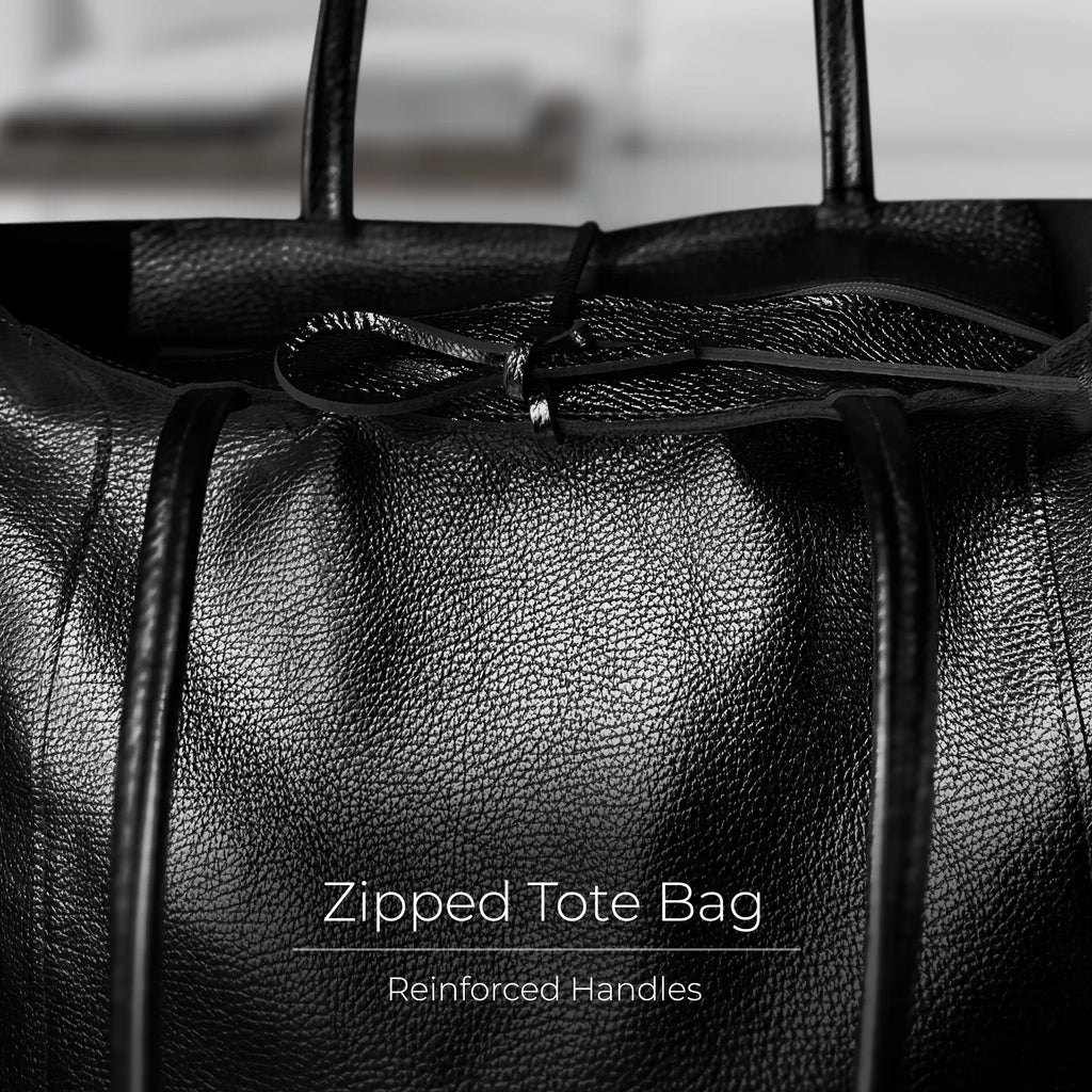Italian Genuine Metallic Calf Leather Tote Bag 201718