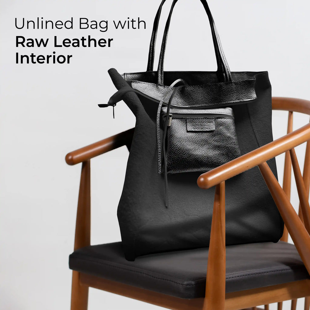 Italian Genuine Metallic Calf Leather Tote Bag 201718