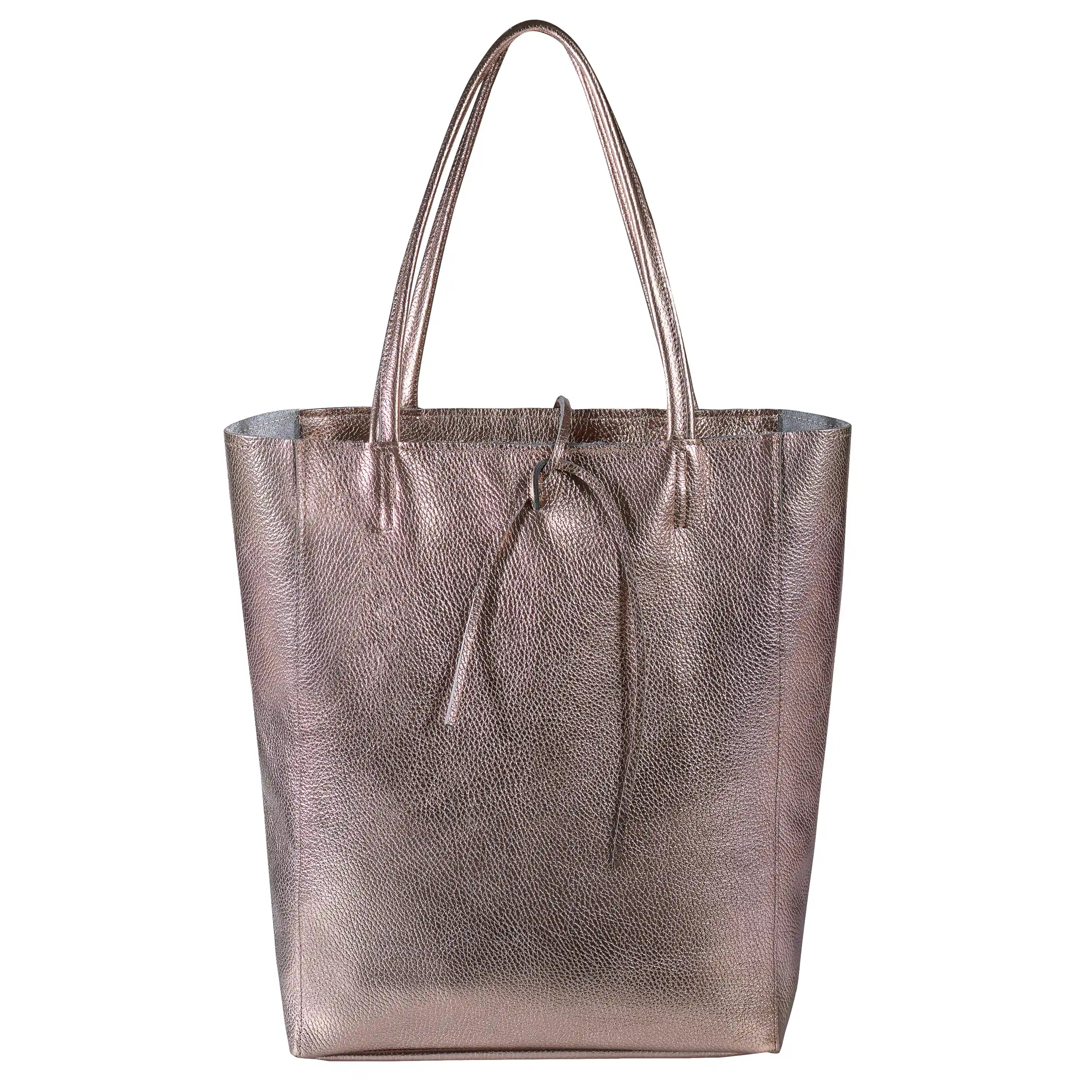 Italian Genuine Metallic Calf Leather Tote Bag 201718