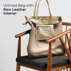 Italian Genuine Metallic Calf Leather Tote Bag 201718
