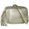 Italian Genuine Metallic Calf Leather Crossbody Bag 231302