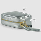 Italian Genuine Metallic Calf Leather Crossbody Bag 231302
