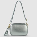 Italian Genuine Metallic Calf Leather Crossbody Bag 231302