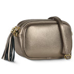 Italian Genuine Metallic Calf Leather Crossbody Bag 231302