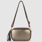 Italian Genuine Metallic Calf Leather Crossbody Bag 231302