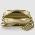 Italian Genuine Metallic Calf Leather Crossbody Bag 231302