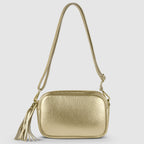 Italian Genuine Metallic Calf Leather Crossbody Bag 231302