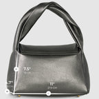 Italian Metallic Full-Grain Leather Top-Handle Bag | Trieste