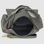 Italian Metallic Full-Grain Leather Top-Handle Bag | Trieste
