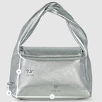 Italian Metallic Full-Grain Leather Top-Handle Bag | Trieste