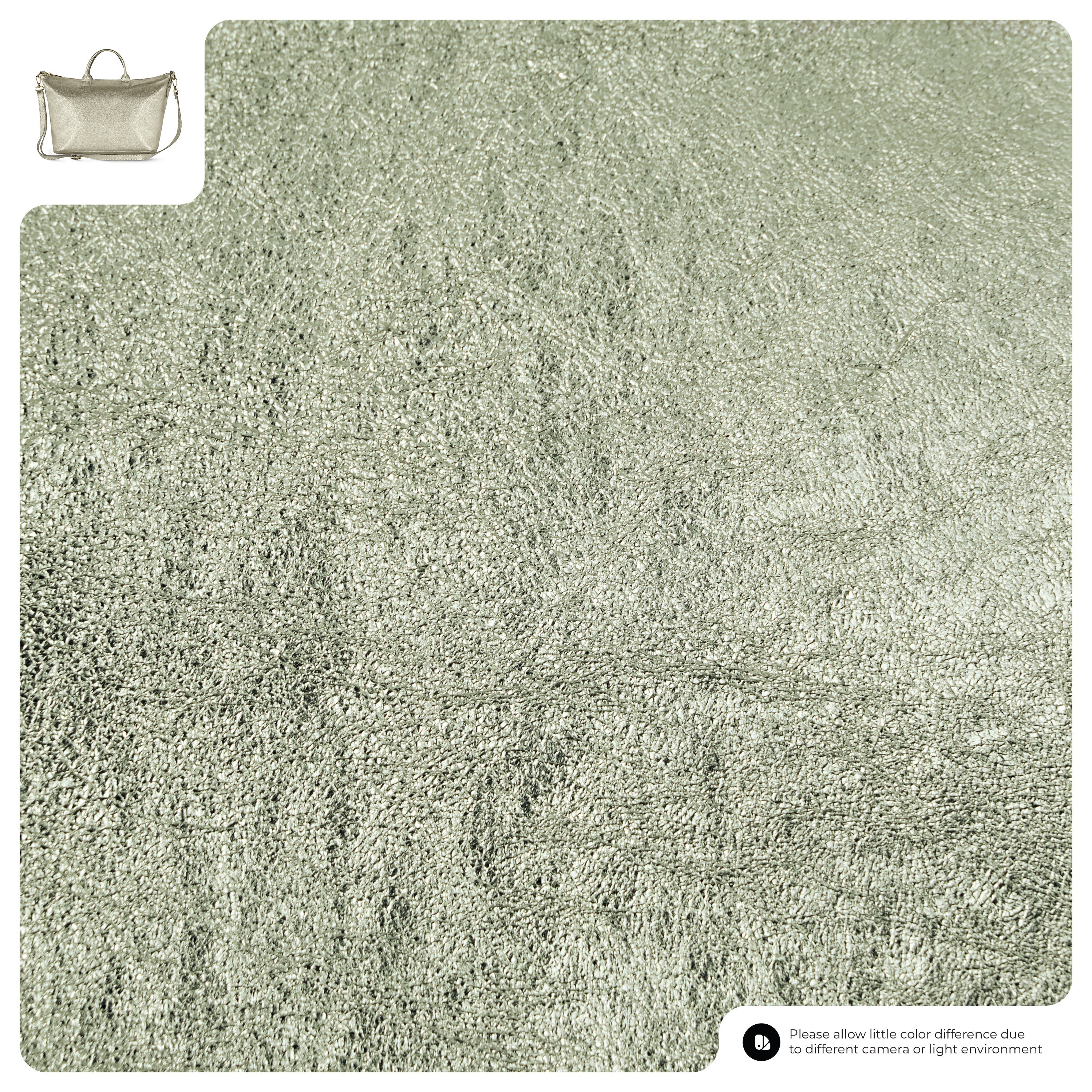 Italian Genuine Metallic Suede Top-Handle Bag | Padova