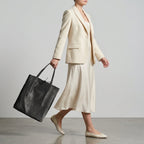 Italian Genuine Metallic Suede Tote Bag | Pisa