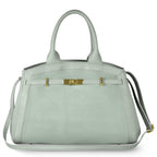 Italian Genuine Suede & Full-Grain Leather Top-Handle Bag | Forlì