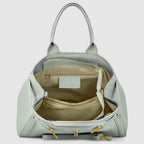 Italian Genuine Suede & Full-Grain Leather Top-Handle Bag | Forlì