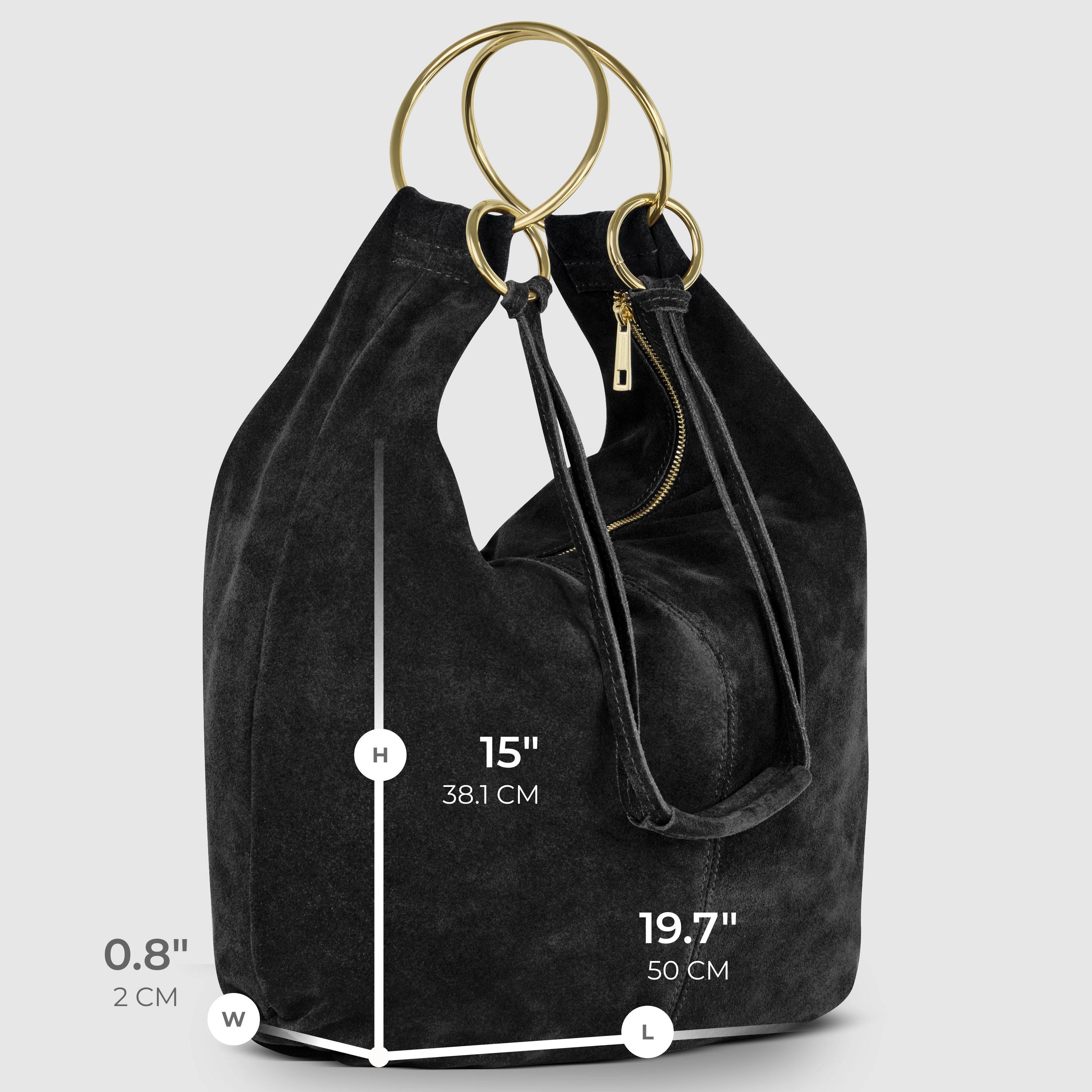 Italian Genuine Suede Hobo Bag 272510