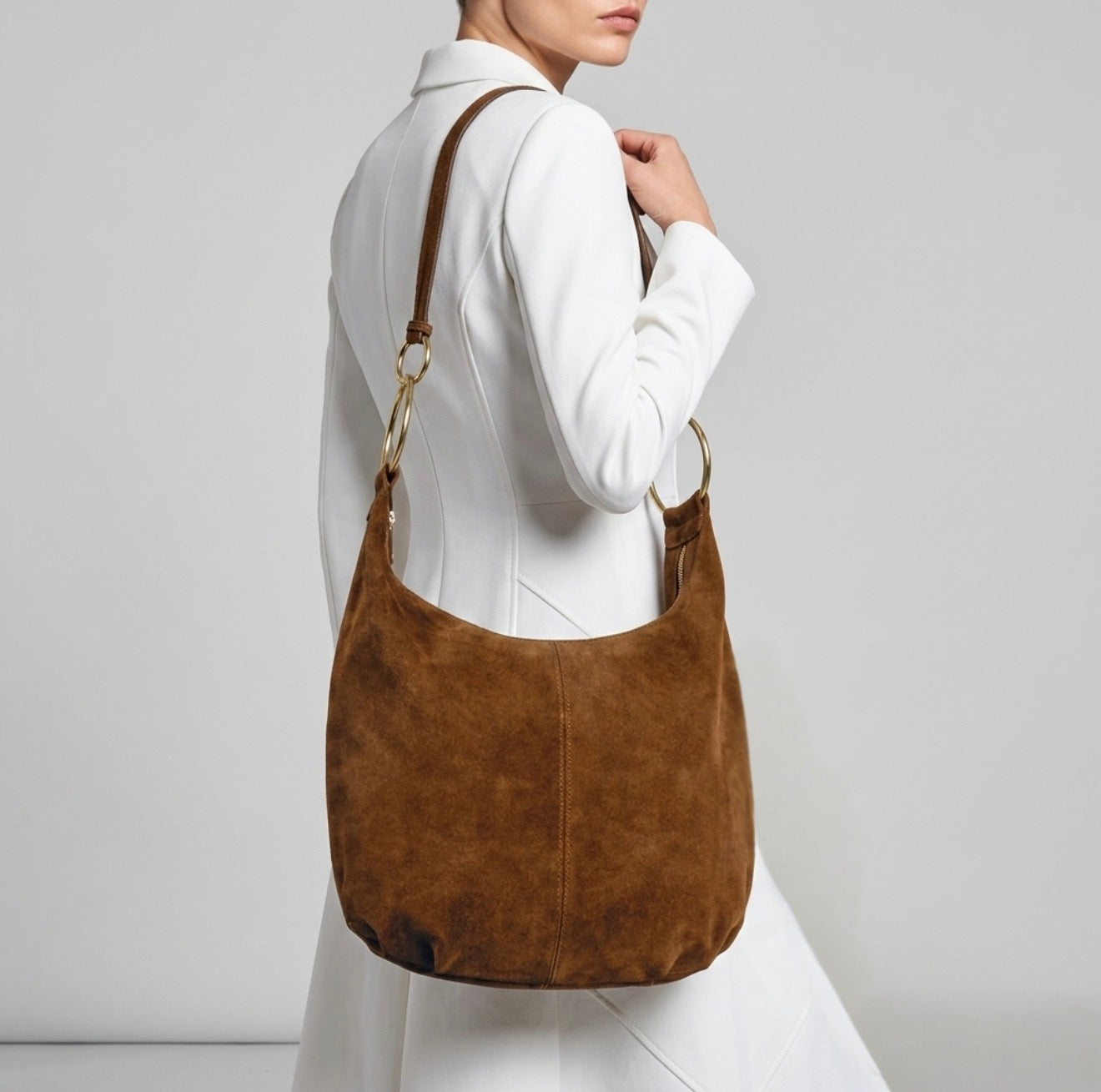 Italian Genuine Suede Hobo Bag 272510