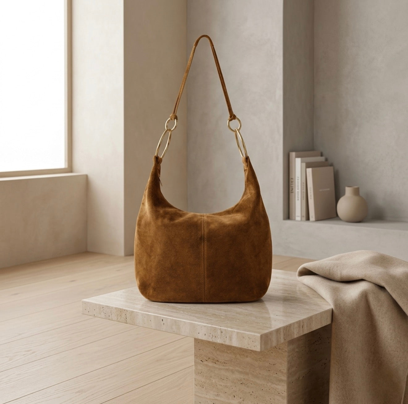 Italian Genuine Suede Hobo Bag 272510