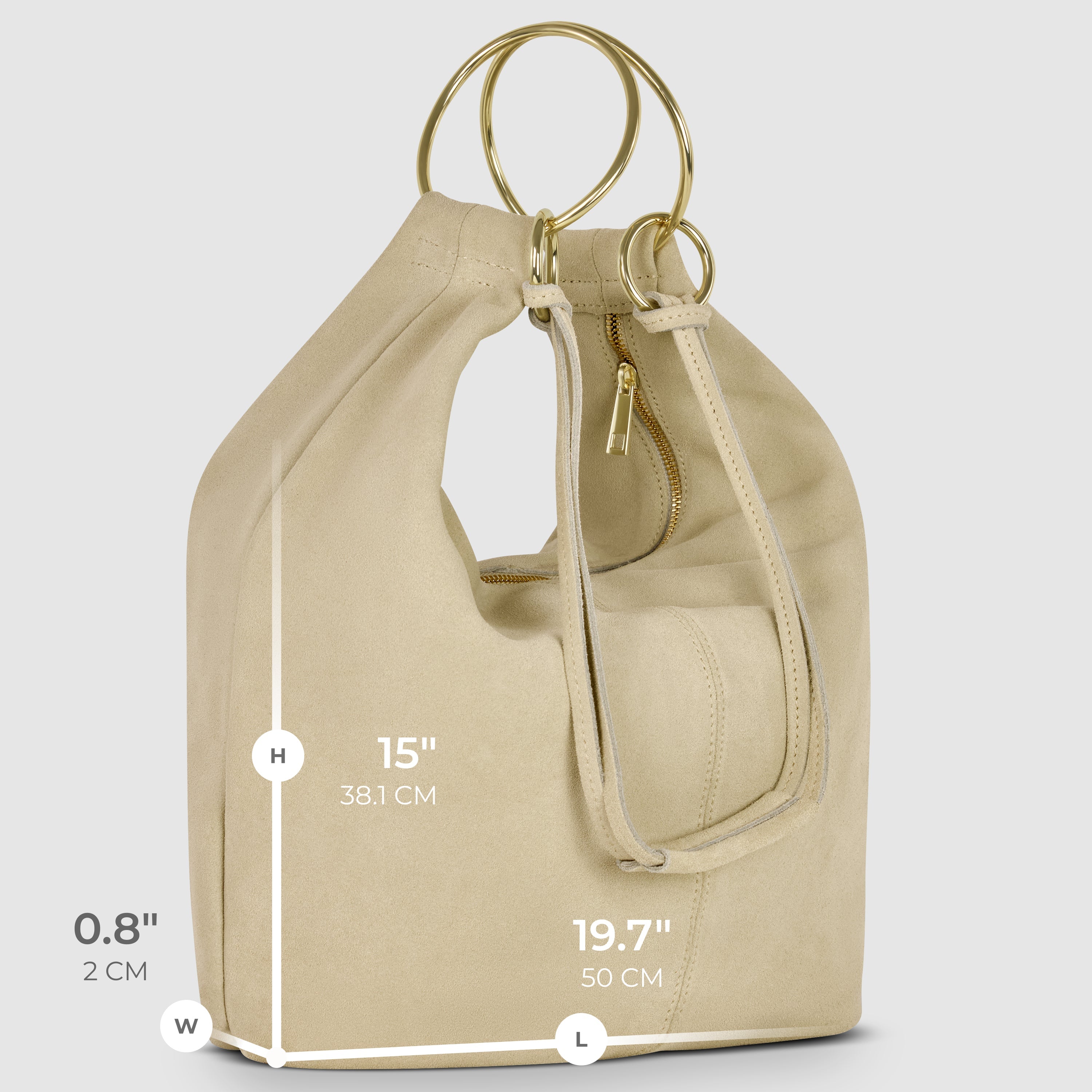 Italian Genuine Suede Hobo Bag 272510