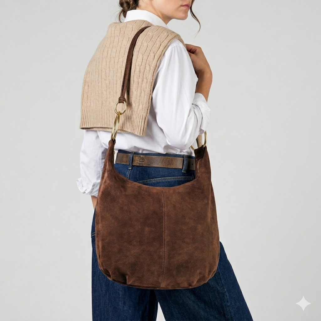 Italian Genuine Suede Hobo Bag 272510