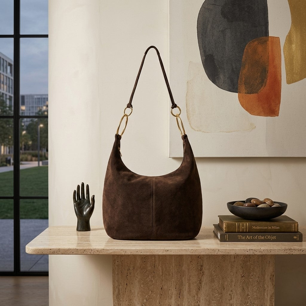 Italian Genuine Suede Hobo Bag 272510