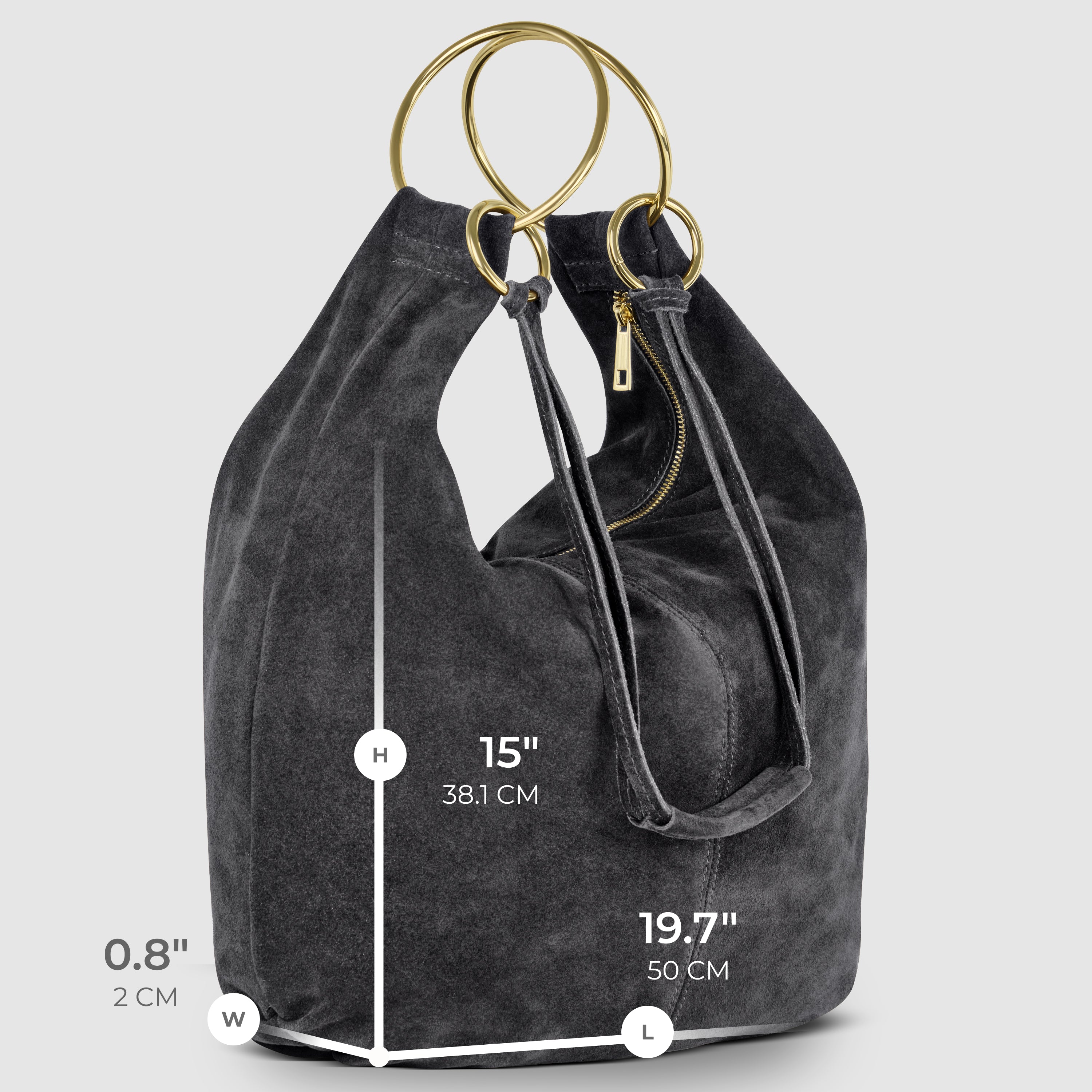 Italian Genuine Suede Hobo Bag 272510