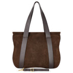 Italian Genuine Suede & Full-Grain Leather Tote Bag | Varese