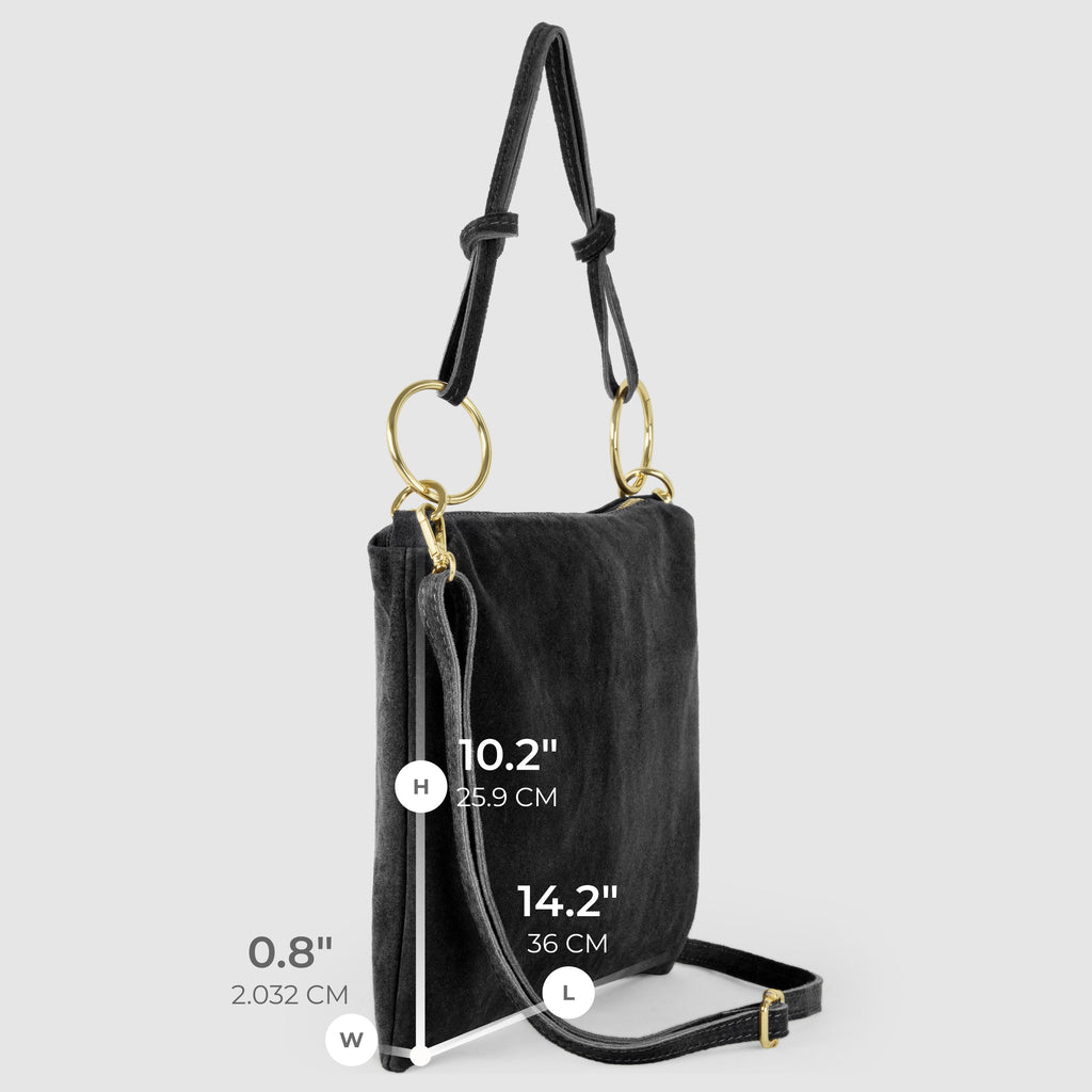 Italian Genuine Suede Shoulder Bag 171551