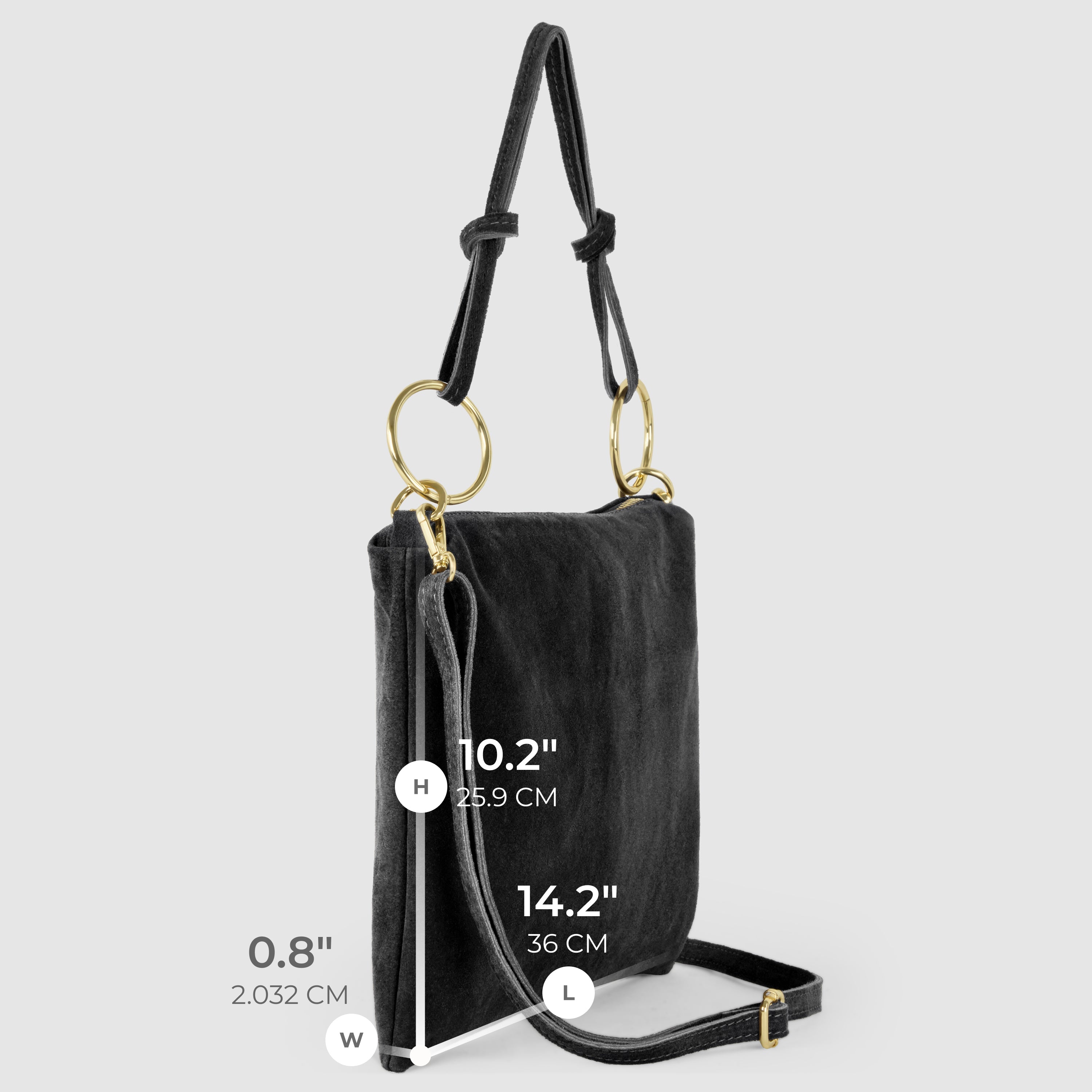 Italian Genuine Suede Shoulder Bag 171551
