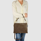 Italian Genuine Suede Shoulder Bag 171551