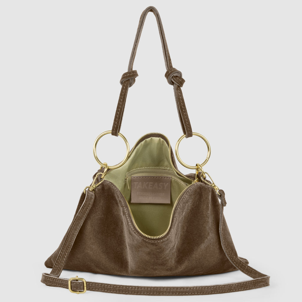 Italian Genuine Suede Shoulder Bag 171551