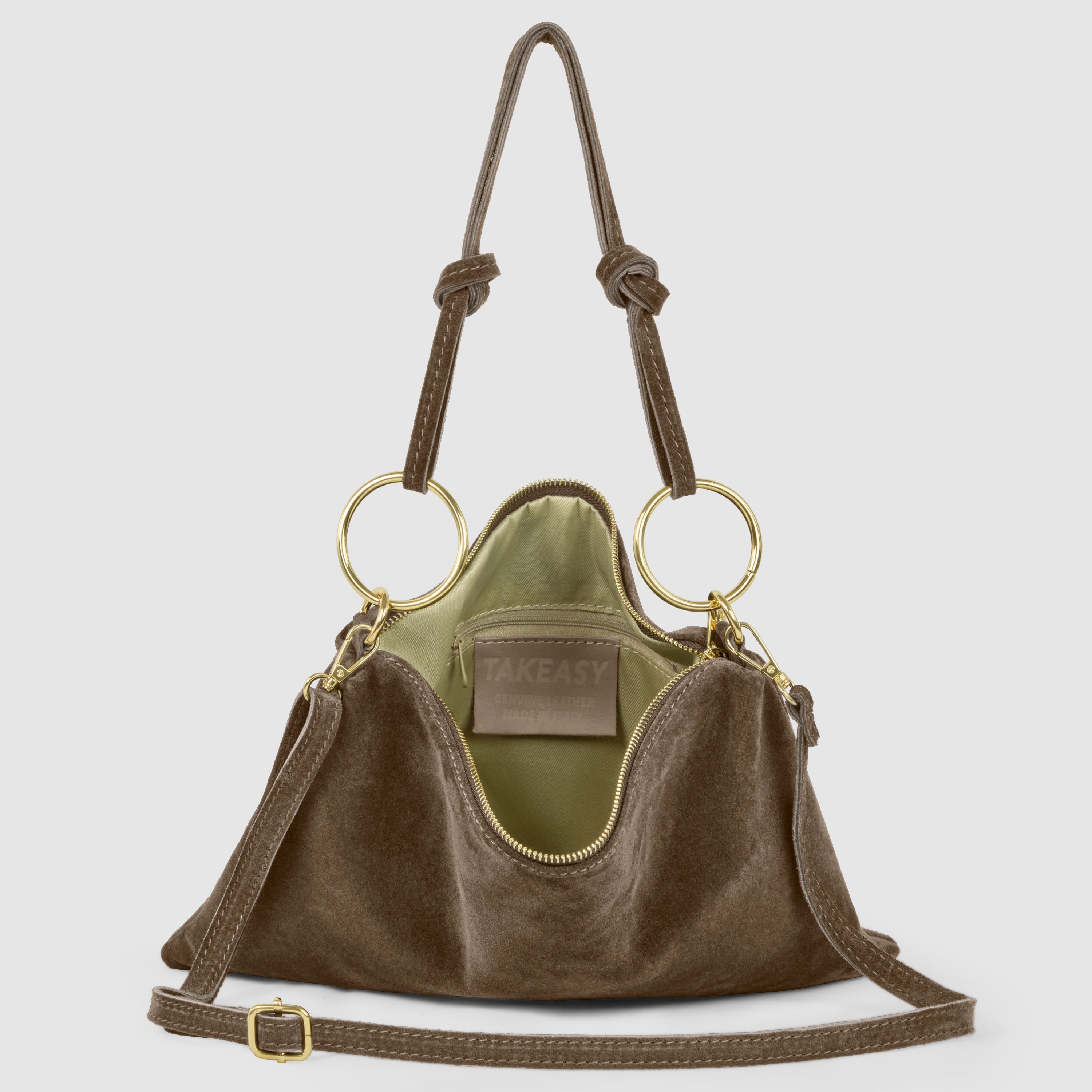 Italian Genuine Suede Shoulder Bag 171551