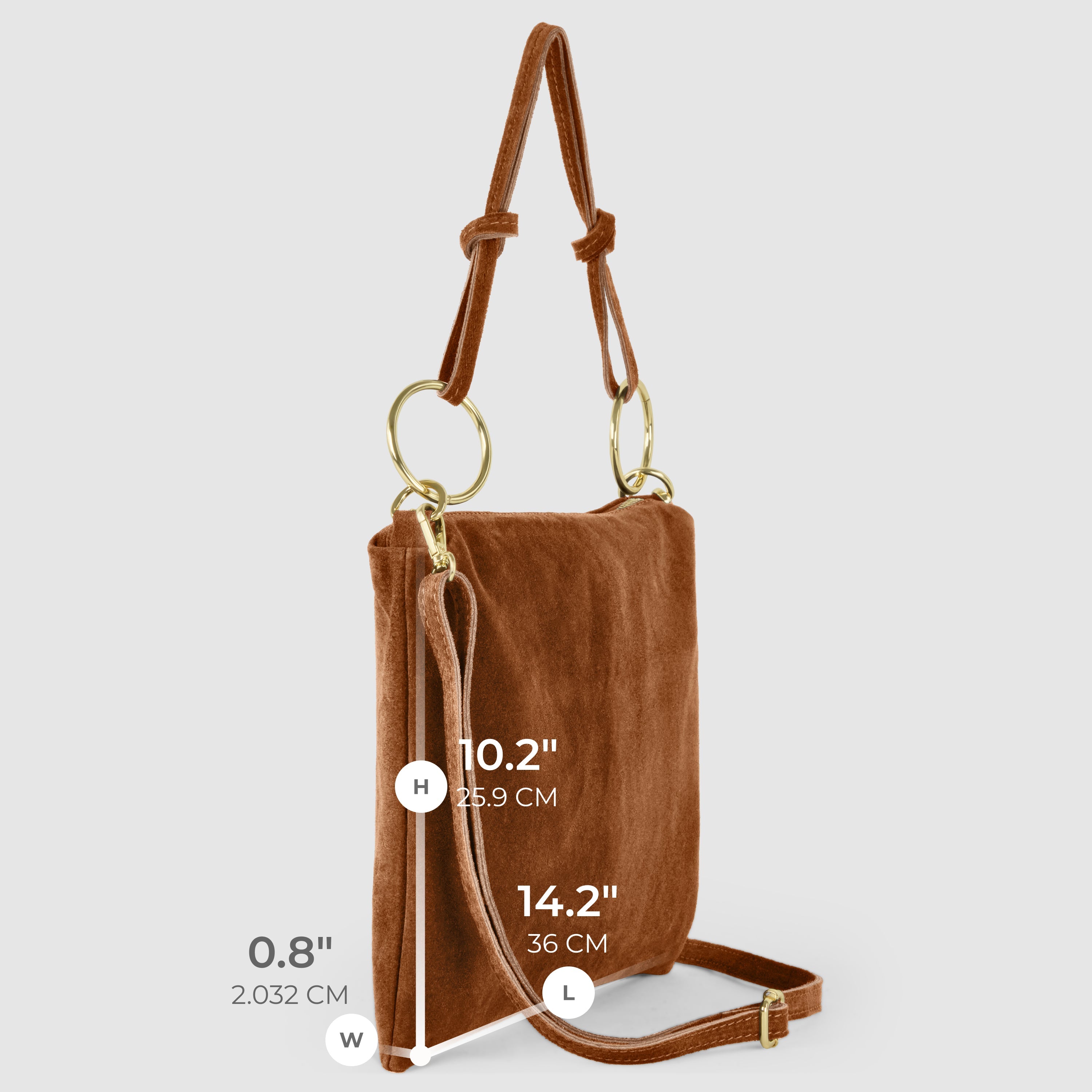 Italian Genuine Suede Shoulder Bag 171551