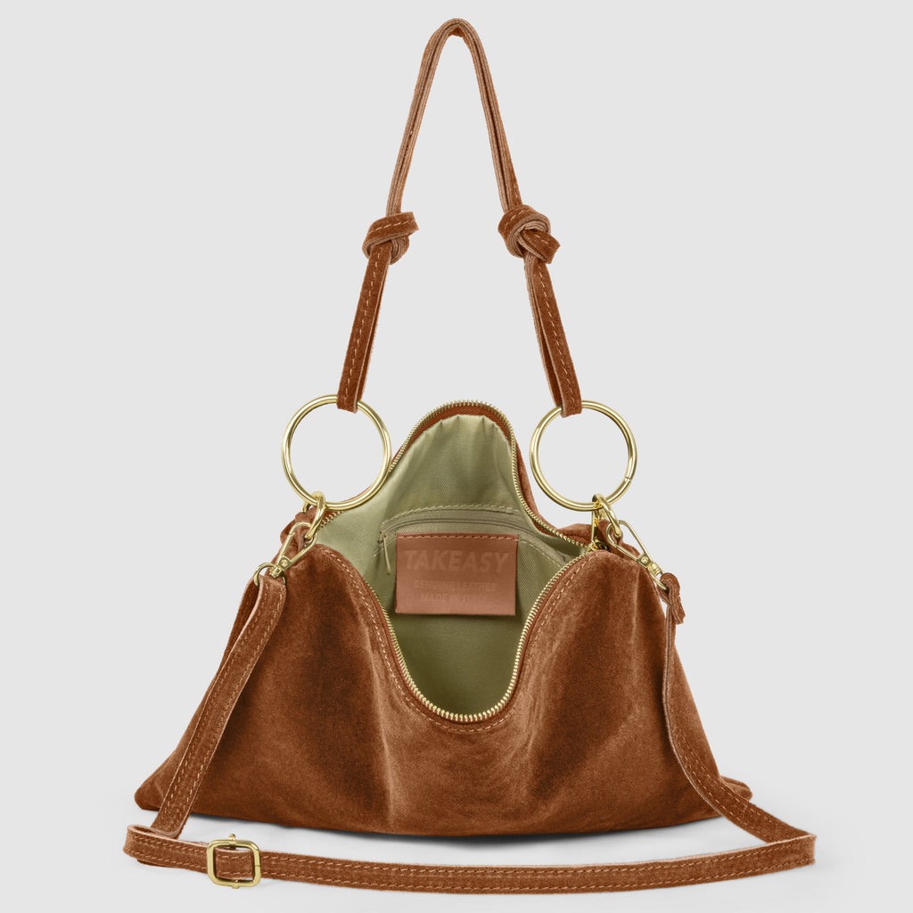 Italian Genuine Suede Shoulder Bag 171551