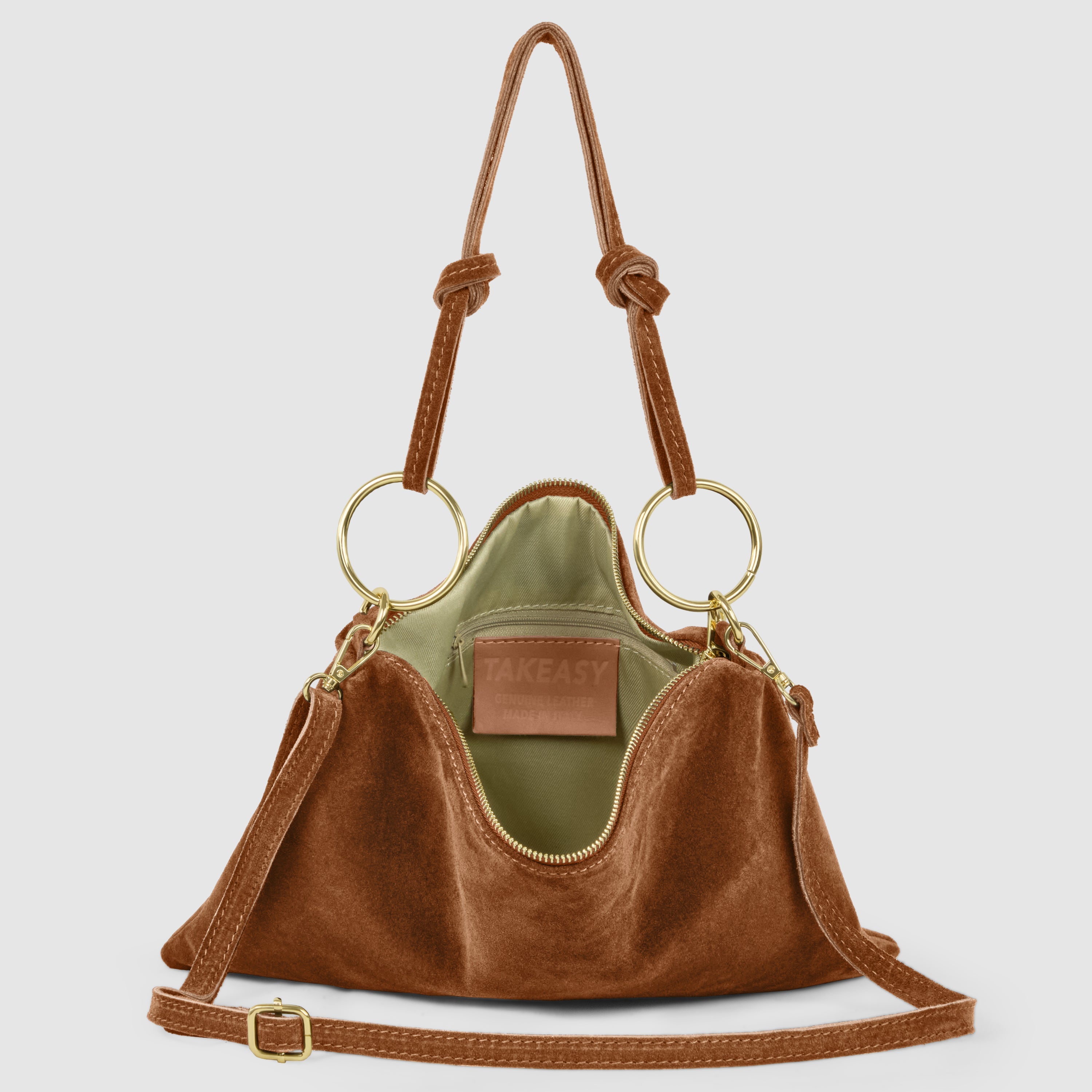 Italian Genuine Suede Shoulder Bag 171551