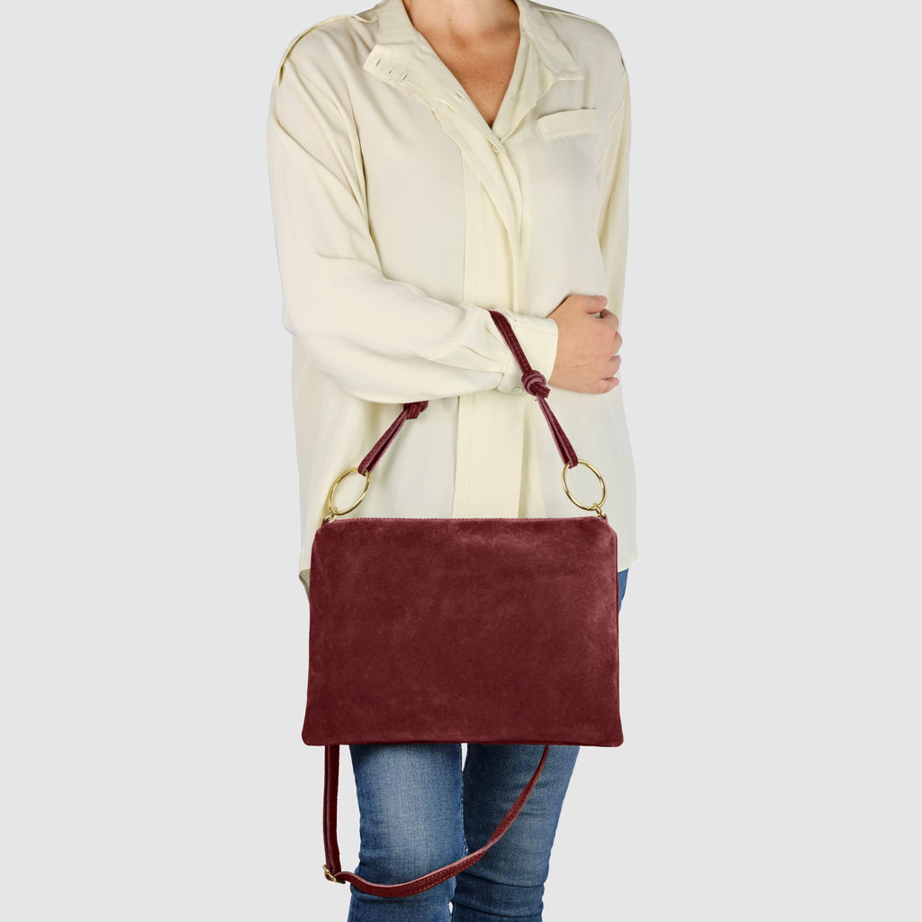 Italian Genuine Suede Shoulder Bag 171551