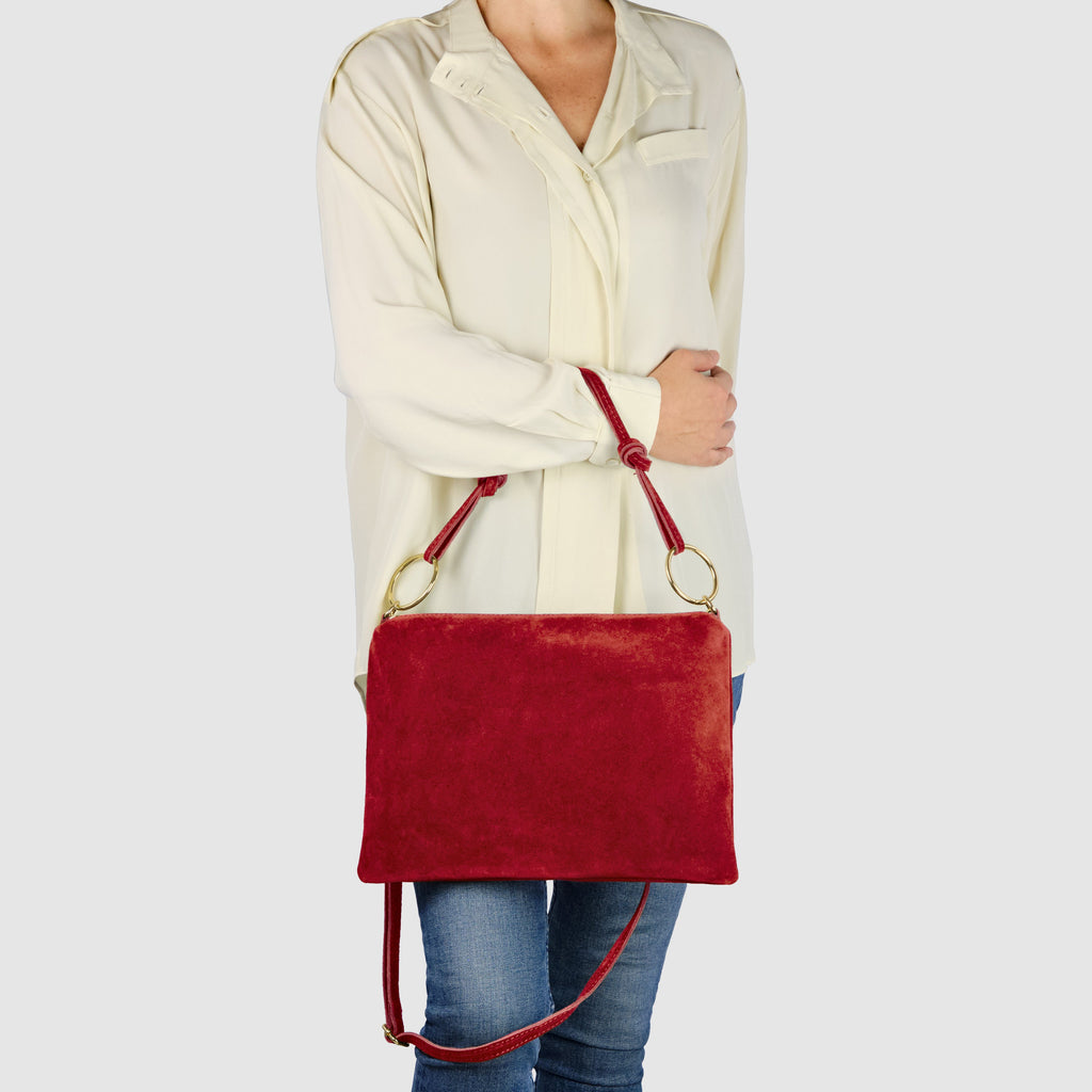 Italian Genuine Suede Shoulder Bag 171551