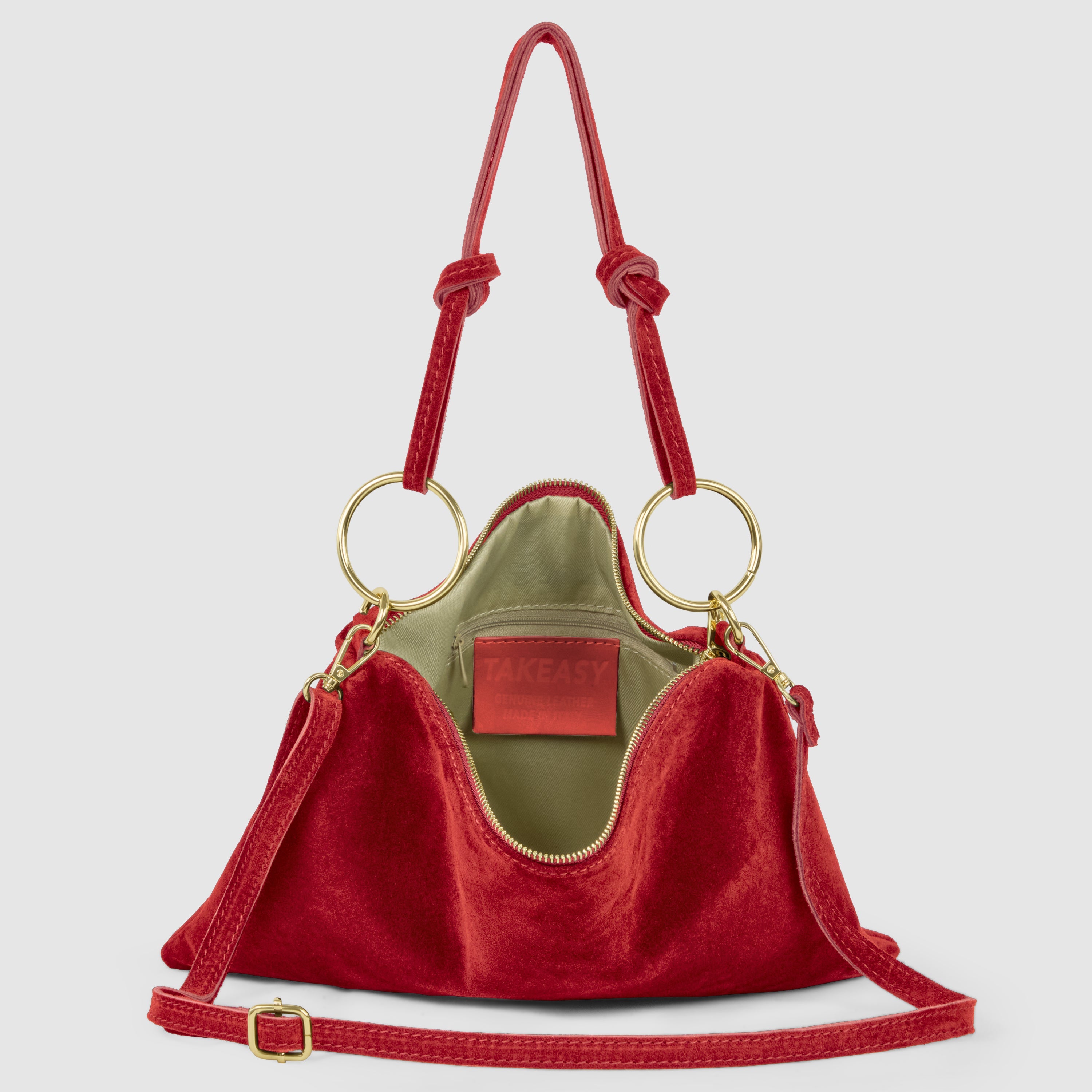 Italian Genuine Suede Shoulder Bag 171551