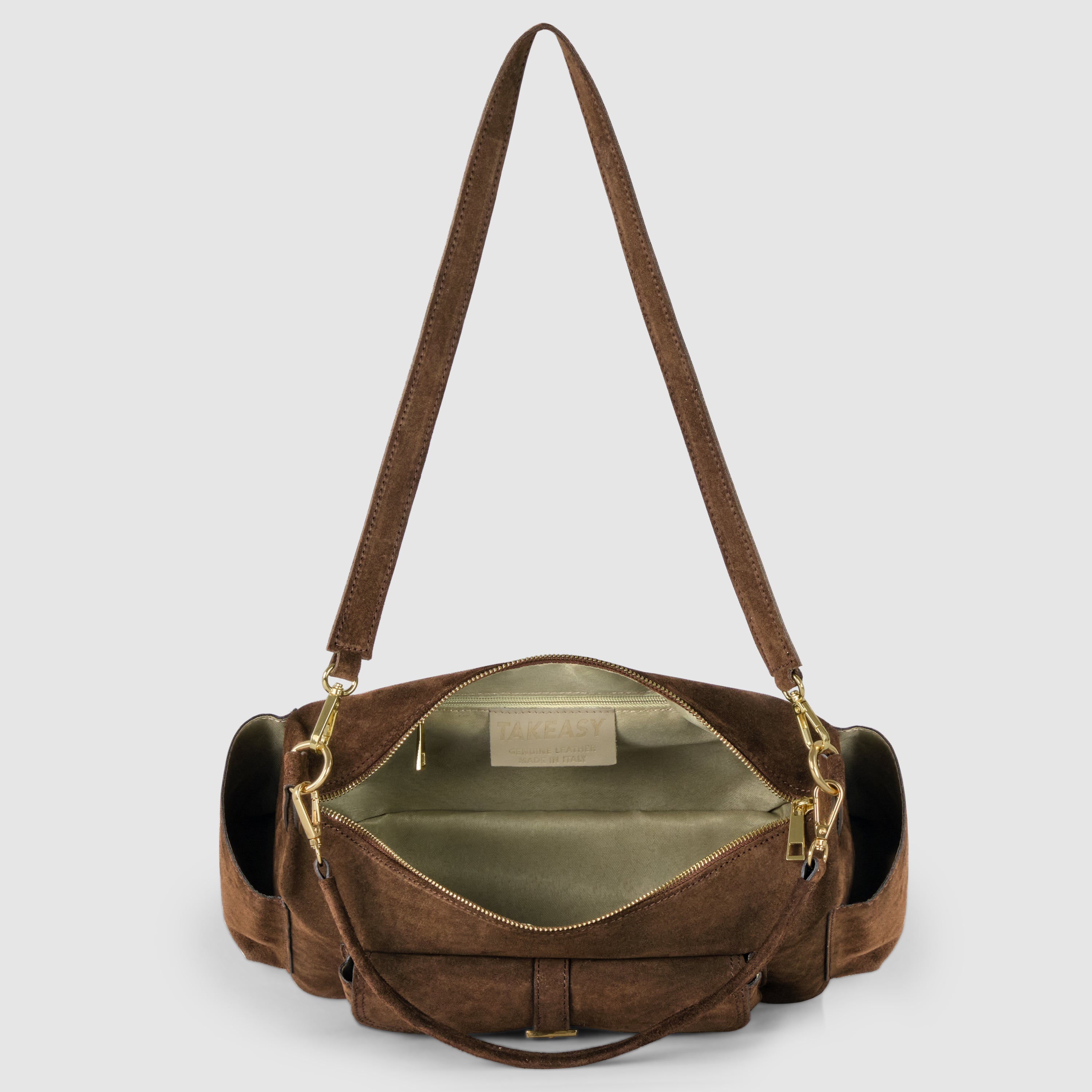 Italian Genuine Suede Shoulder Bag 323040