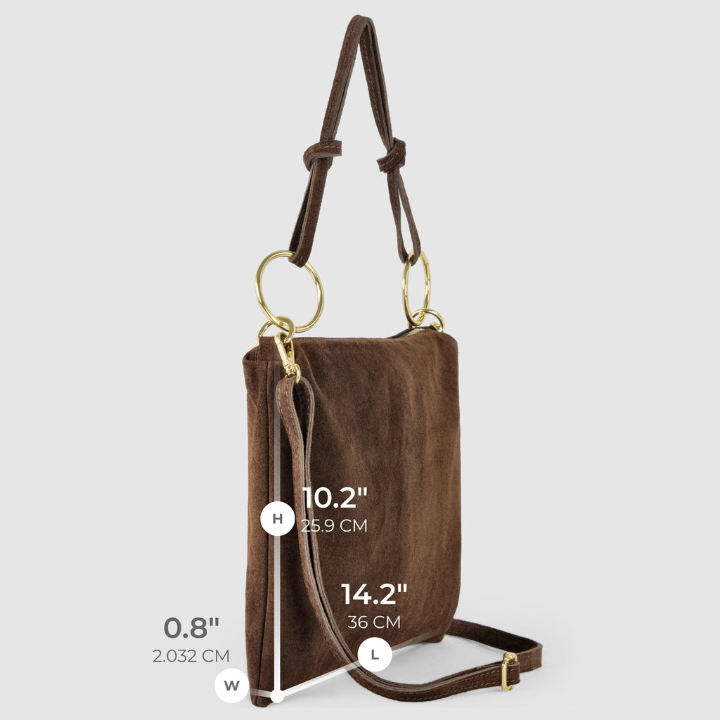 Italian Genuine Suede Shoulder Bag 171551